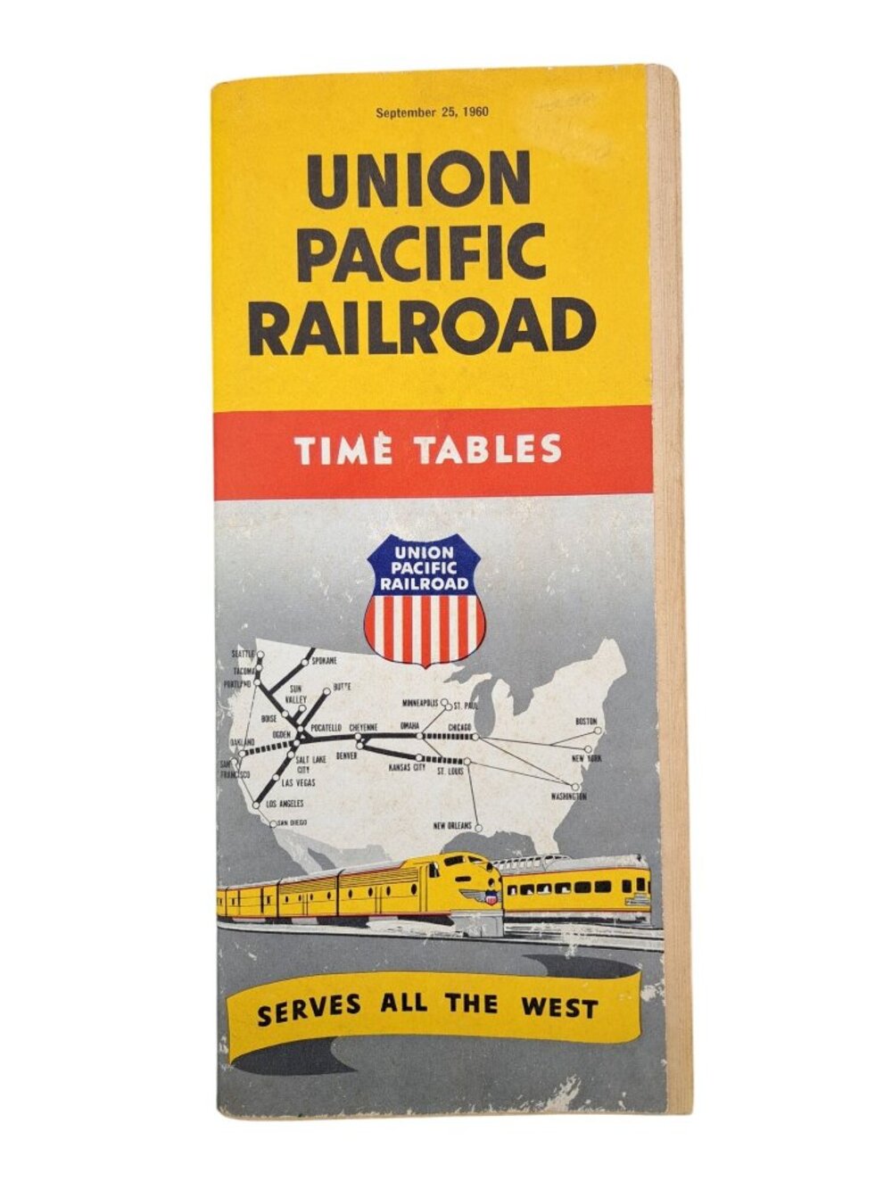 Union Pacific Railroad Timetables September 1960 Vintage Travel Guide Ephemera